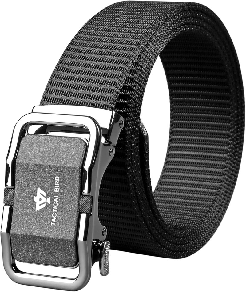 Tactical Bird Men's Nylon Belt, Tactical Belts Breathable Webbing Canvas Belt with Buckle - Image 1